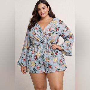 Floral Wrap Romper